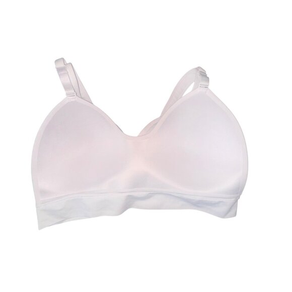 genie White Bra 44 DD-DDD Solid Adjustable Straps Solid Top Overlay Staple Basic - Picture 6 of 7